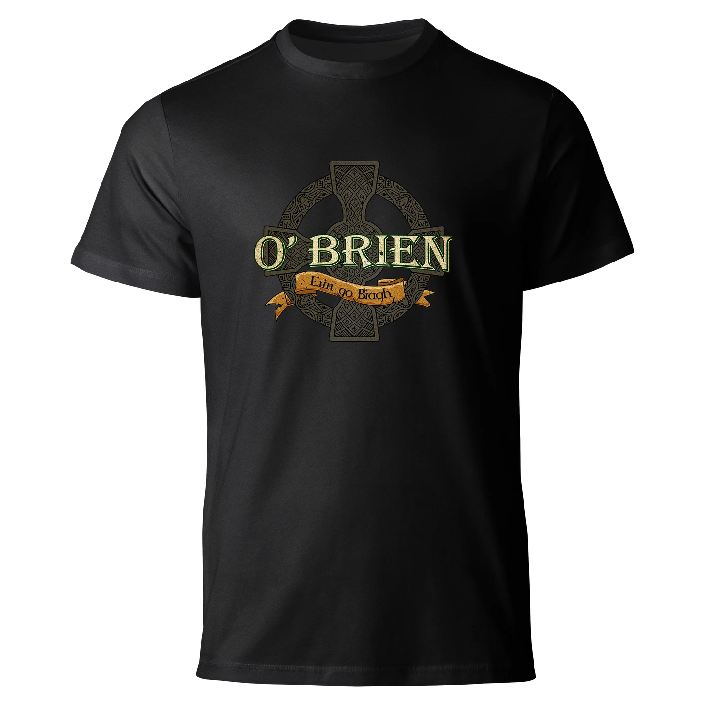 Irish Family Name T-Shirt | Celtic Cross & Erin go Bragh Heritage Tee