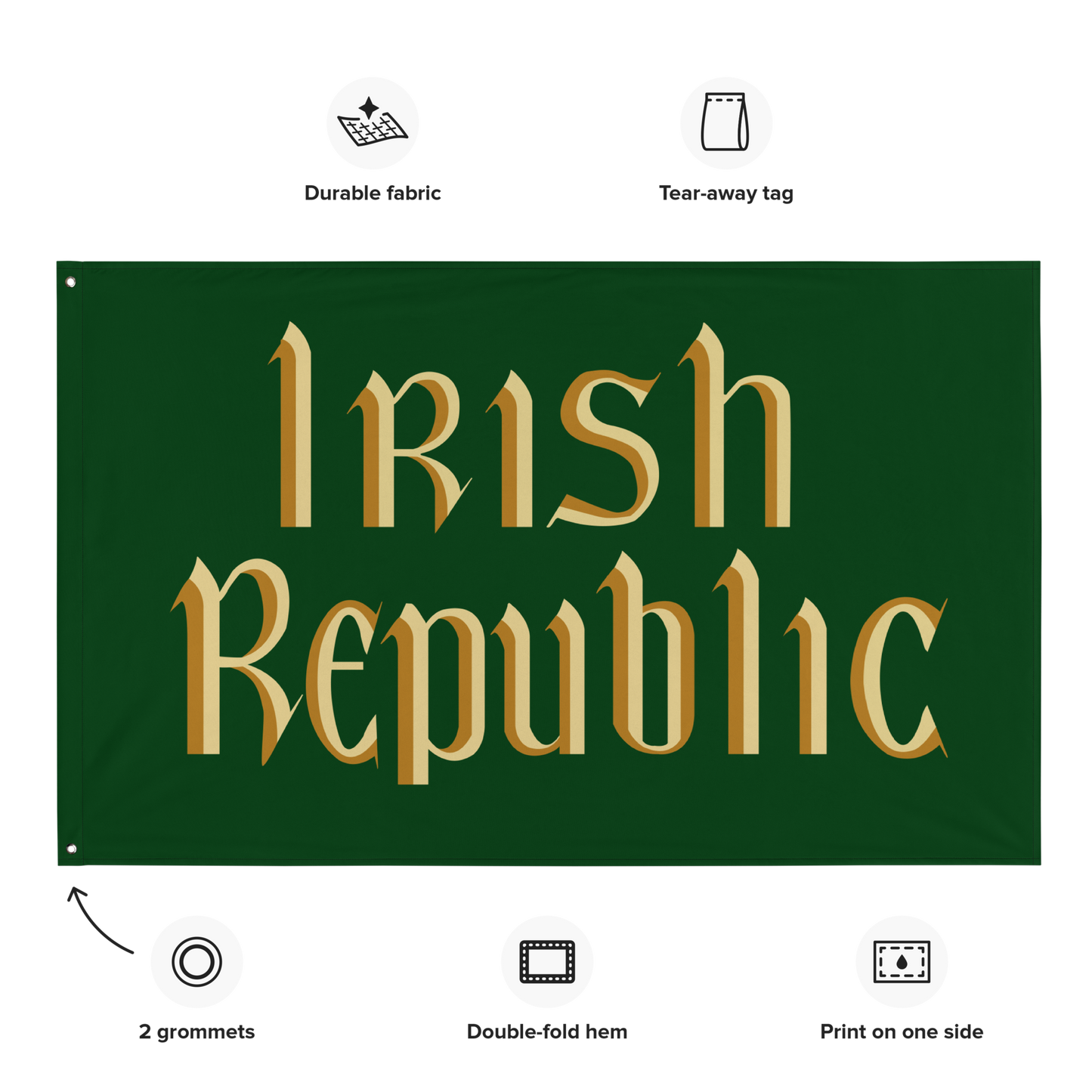 Irish Republic Flag - Easter Rising 1916 Proclamation Flag