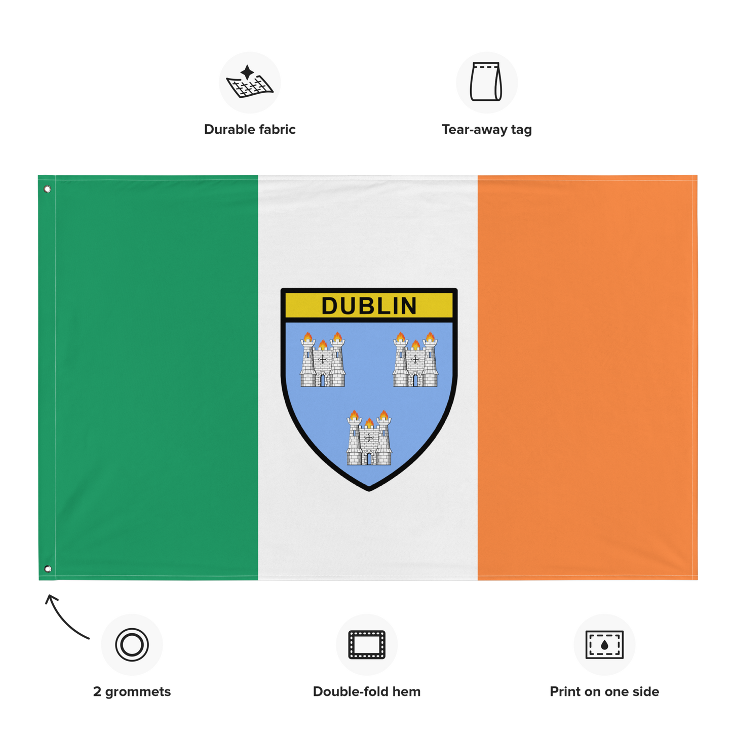 Custom Irish County Flag – 32 Counties Available | Choose Your County Crest