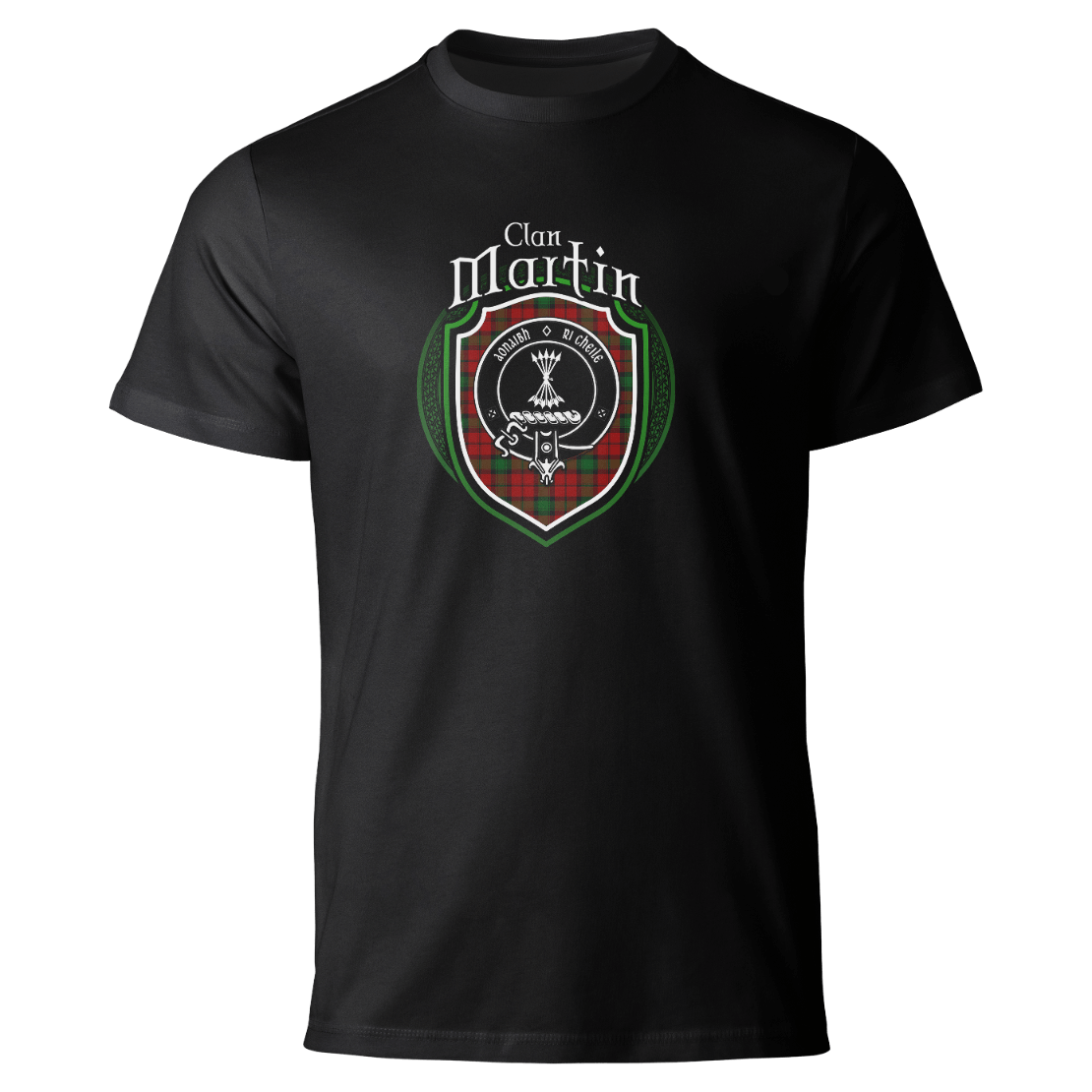 Martin clan badge on a black T-shirt