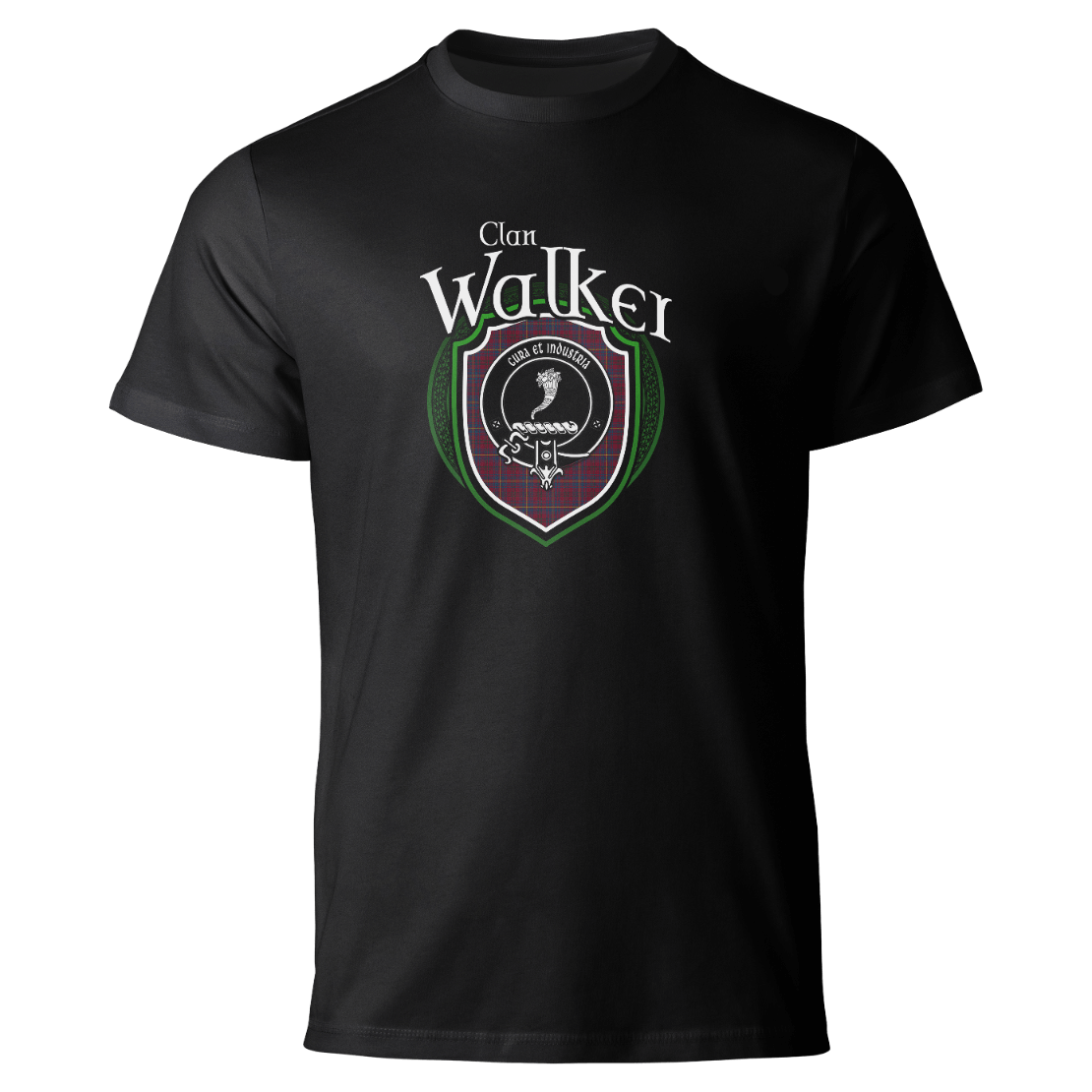 Walker clan badge on a black T-shirt