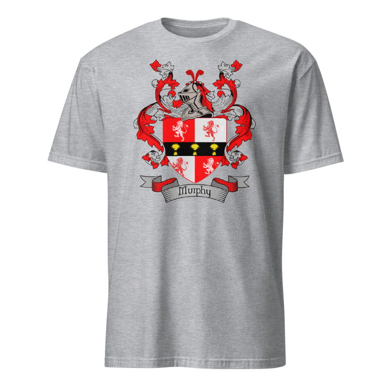 Sport Grey colour example on a Gildan 64000 T-shirt; Murphy shown