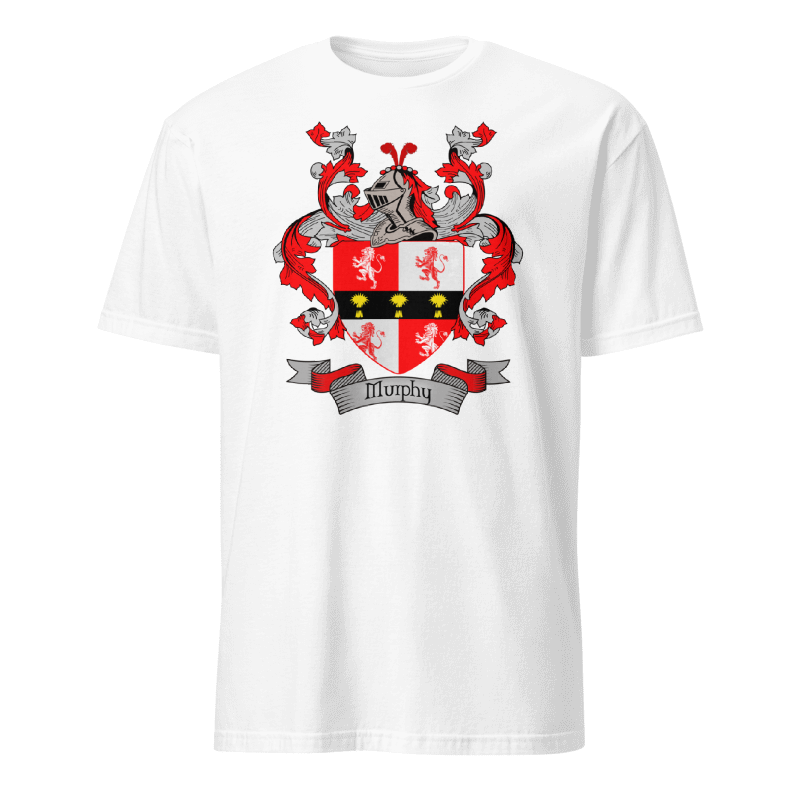 White colour example on a Gildan 64000 T-shirt; Murphy shown